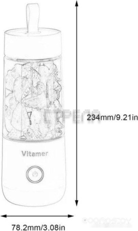 Портативный блендер Sundays Home 644200016A (розовый)