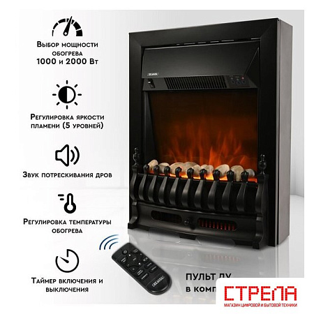 Электрокамин Planta PFP-FS400 (черный)