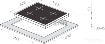 Варочная панель HOMSair HGG641EBK