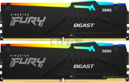 Оперативная память Kingston FURY Beast RGB 2x32ГБ DDR5 6000 МГц KF560C30BBEAK2-64
