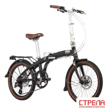 Велосипед Novatrack Town alloy 8 D 2024 (черный)