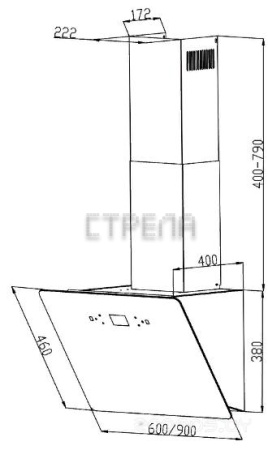 Кухонная вытяжка Backer AH60E-MC-F1 White 12K