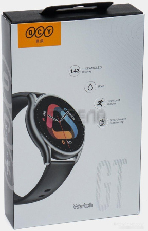 Умные часы QCY Watch GT (серый/черный)