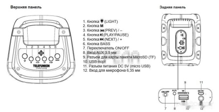 Беспроводная колонка Telefunken TF-PS1237B