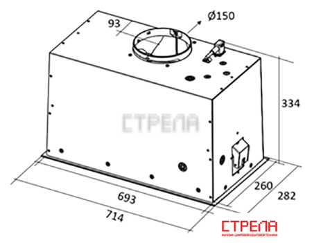 Кухонная вытяжка Elica Lane MBL/A/72