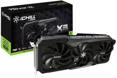 Видеокарта Inno3D GEFORCE RTX 4070 SUPER ICHILL X3 C407S3-126XX-186148H