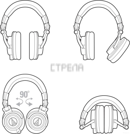 Наушники Audio-Technica ATH-M50x (черный)
