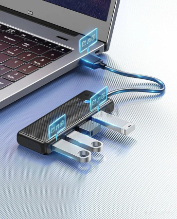 USB-хаб ORICO PAPW4A-U3-015-BK-EP