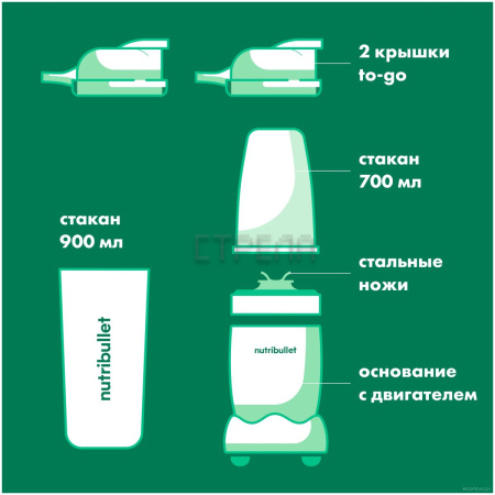 Погружной блендер NutriBullet NB100DG Pro
