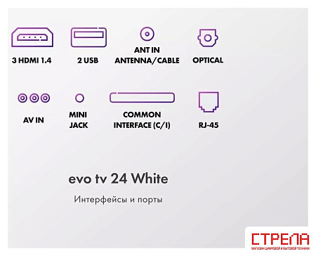 Телевизор Evo TV 24 White TD0051748RU