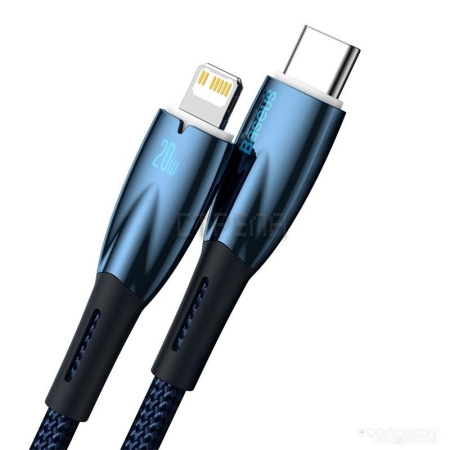 Кабель Baseus Glimmer Series USB Type-C - Lightning (2 м, синий)