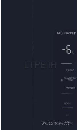 Холодильник с морозильником HARPER RH6966BW (black glass)