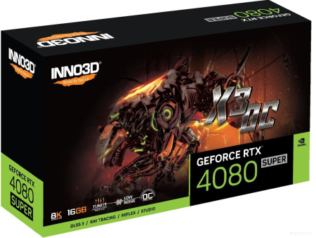 Видеокарта Inno3D GEFORCE RTX 4080 SUPER X3 OC N408S3-166XX-187049N