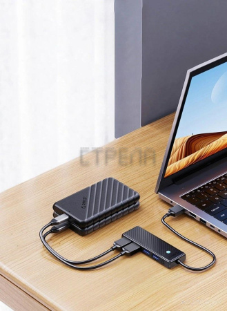 USB-хаб ORICO PAPW4A-U3-015-BK-EP