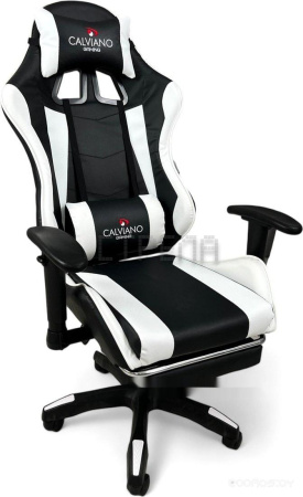 Игровое (геймерское) кресло Calviano 1585 (черный/белый)