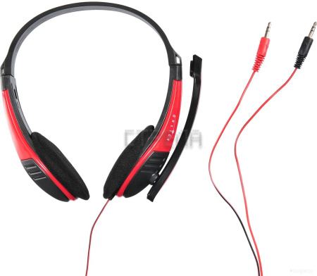 Наушники Oklick HS-M150 (черный/красный)