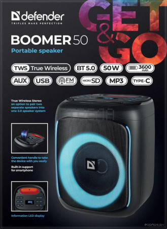 Беспроводная колонка Defender Boomer 50