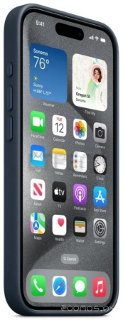 Чехол для телефона Apple MagSafe FineWoven Case для iPhone 15 Pro (тихоокеанский синий)