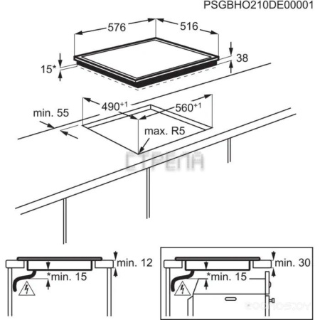 Варочная панель Electrolux EHF 16240 XK
