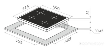 Варочная панель Maunfeld EEHS 64.4S