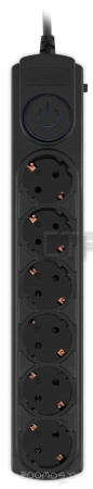 Сетевой фильтр IPPON BK-6-EU-5-10-B (5м, 6 розеток, черный)