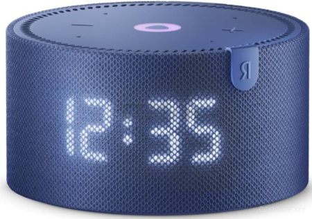 Умная колонка Яндекс Станция Мини 2 с часами (синий сапфир)