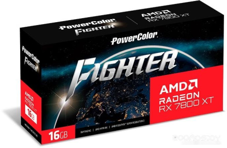 Видеокарта PowerColor Fighter AMD Radeon RX 7800 XT 16GB GDDR6 RX 7800 XT 16G-F/OC