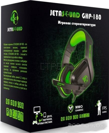 Компьютерная гарнитура Jet.A GHP-180 (Black-Green)