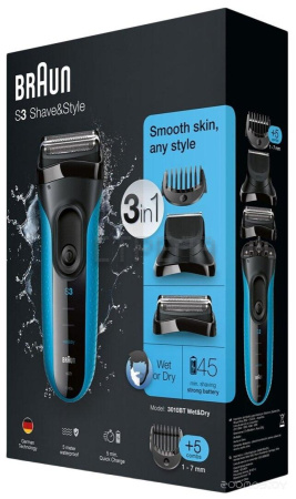 Электробритва мужская Braun 3010BT Series 3 Shave&Style