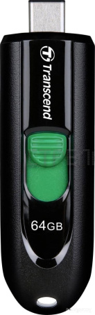 USB Flash Transcend JetFlash 790C 64GB (черный/зеленый)