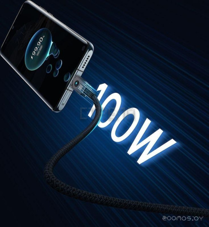 Кабель Baseus Unbreakable Series Fast Charging Data Cable 100W USB Type-A - USB Type-C (2 м, черный)