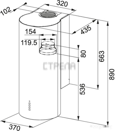 Кухонная вытяжка Franke Turn FTU 3805 XS 335.0518.748