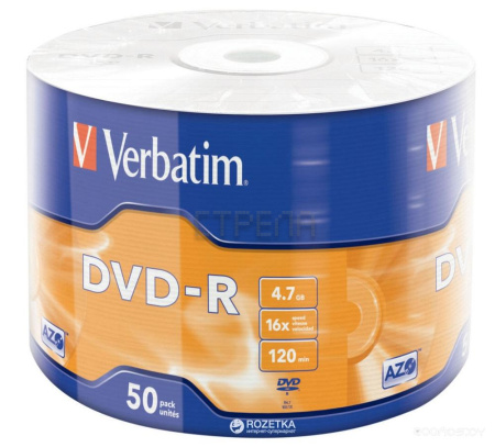 DVD±R Verbatim DVD-R 50 шт/п 43788