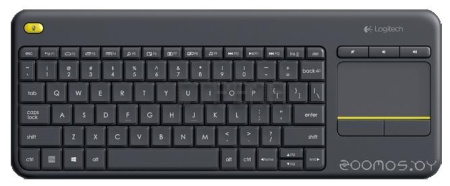 Клавиатура Logitech Wireless Touch Keyboard K400 Plus Black USB