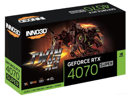 Видеокарта Inno3D GEFORCE RTX 4070 SUPER TWIN X2 N407S2-126X-186162N