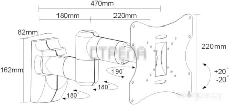 Кронштейн Maclean MC-503A B (черный)