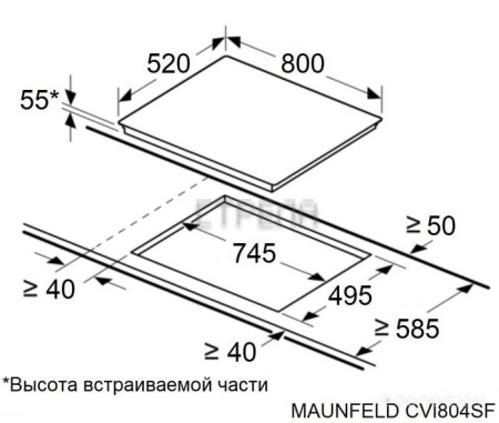 Варочная панель Maunfeld CVI804SFLGR Inverter