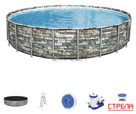 Каркасный бассейн Bestway Power Steel Камень 56889 (671x132)