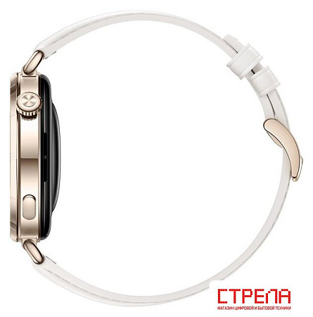 Умные часы Huawei Watch GT 6 41 мм (золотистый, с белым кожаным ремешком, международная версия)