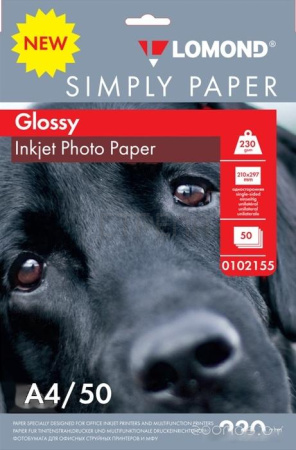 Фотобумага LOMOND односторонняя эконом глянцевая A4 230 г/м2 50л