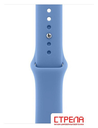 Умные часы Apple Watch Series 12 42 мм (алюминиевый корпус, серый космос/синий, спортивный силиконовый ремешок S/M)