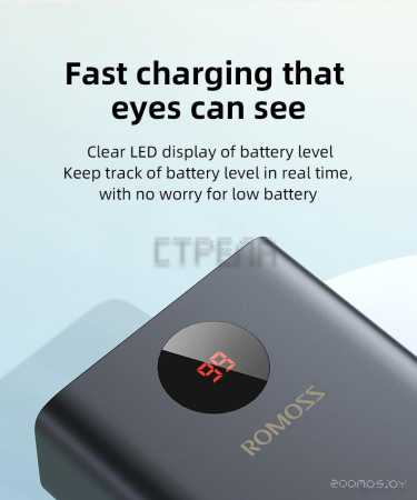 Внешний аккумулятор Romoss PEA40PF (черный)