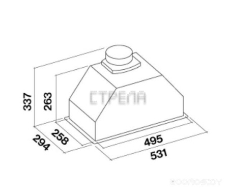 Вытяжка Falmec Gruppo Incasso evo 600 50 (CGIW50.E11P2#ZZZI461F)
