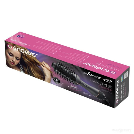 Фен-щетка Endever Aurora-499 (черный)