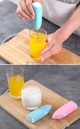 Ручной вспениватель молока Miru KA044 (голубой)