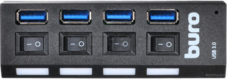 USB-хаб Buro BU-HUB4-U3.0-L