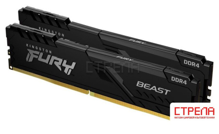 Оперативная память Kingston FURY Beast 2x16ГБ DDR4 3200 МГц KF432C16BB1K2/32WP