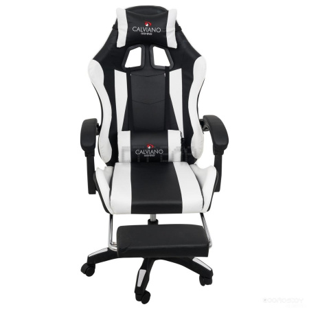 Игровое (геймерское) кресло Calviano 1583 (черный/белый)