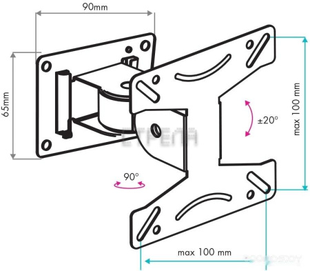 Кронштейн VLK TRENTO-102 (черный)