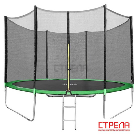 Батут Happy Jump 10ft Pro 312 см с внешней сеткой и лестницей